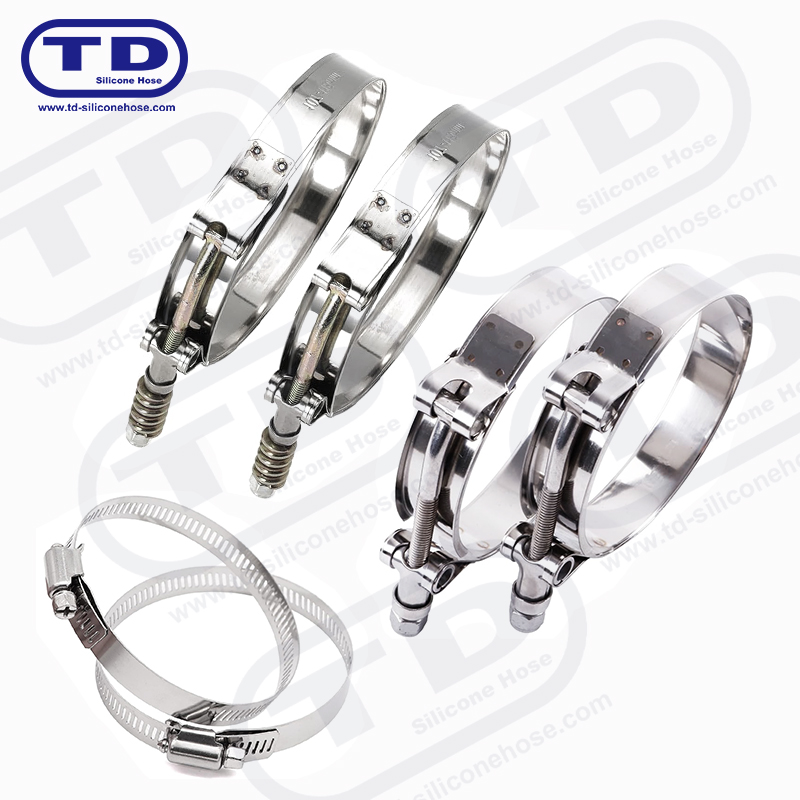 Spring bertetulang T-bolt silikon hos pengapit