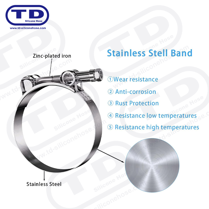 Pengapit hos silikon t-bolt tugas berat