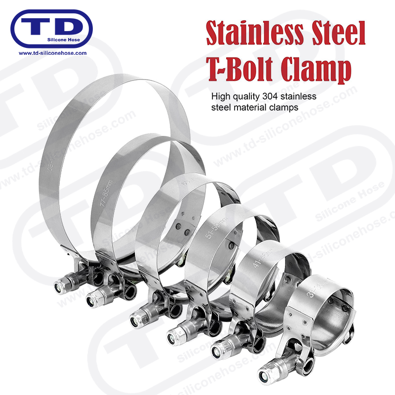 Pengapit hos silikon t-bolt tugas berat