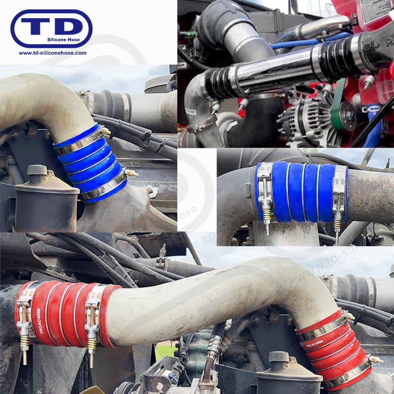 Spring bertetulang T-bolt silikon hos pengapit