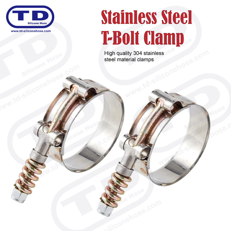 Spring bertetulang T-bolt silikon hos pengapit