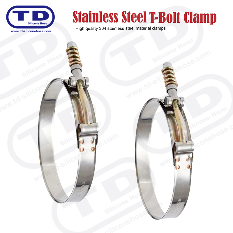 Spring bertetulang T-bolt silikon hos pengapit