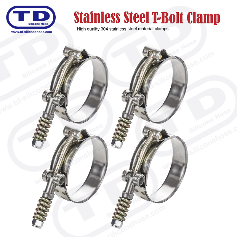 Spring bertetulang T-bolt silikon hos pengapit