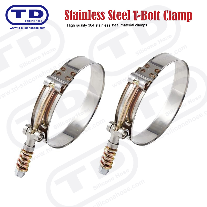 Spring bertetulang T-bolt silikon hos pengapit