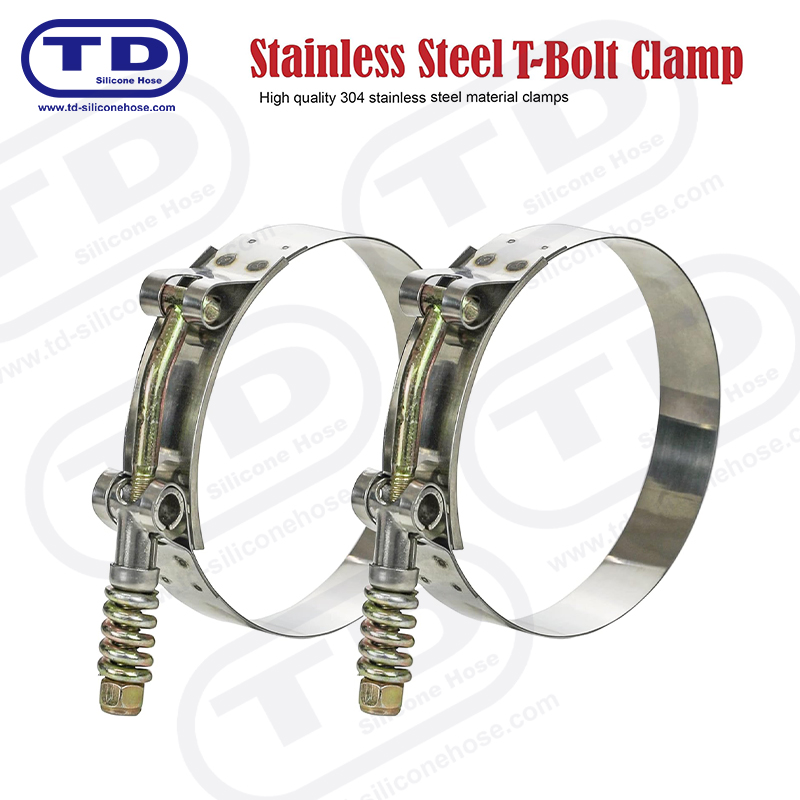 Spring bertetulang T-bolt silikon hos pengapit