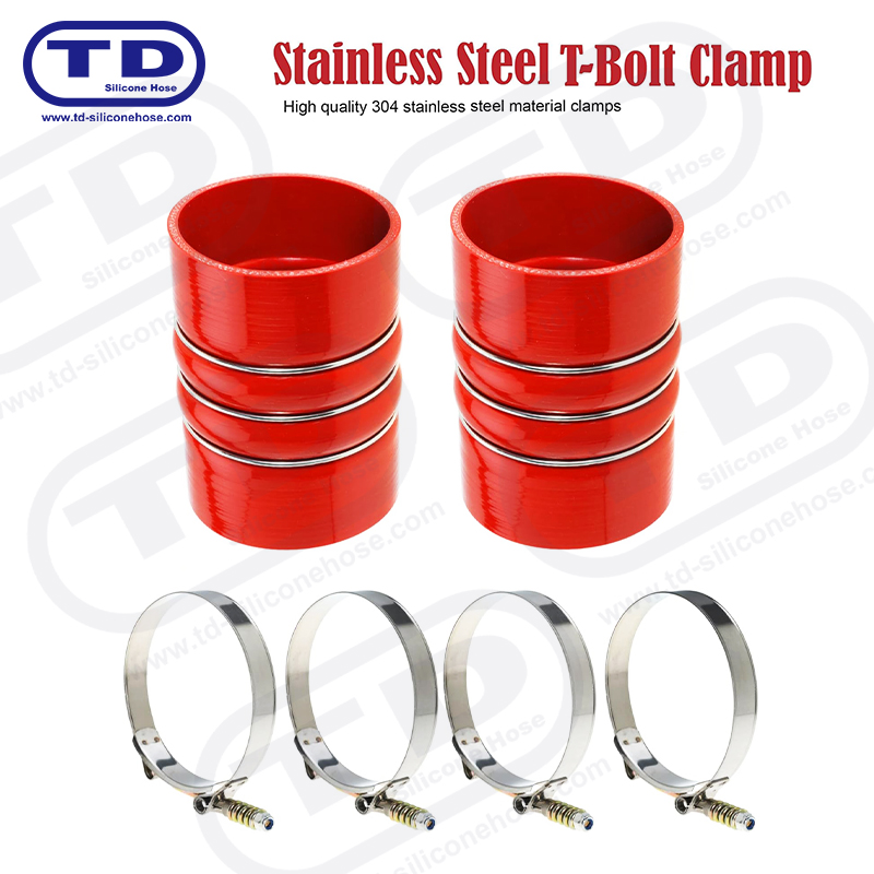 Spring bertetulang T-bolt silikon hos pengapit