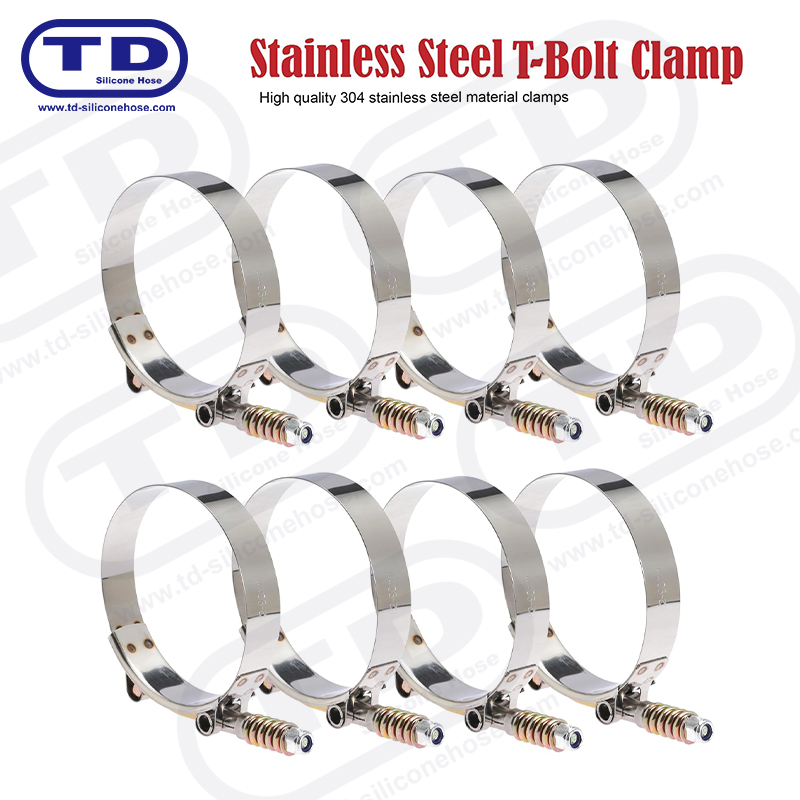 Spring bertetulang T-bolt silikon hos pengapit