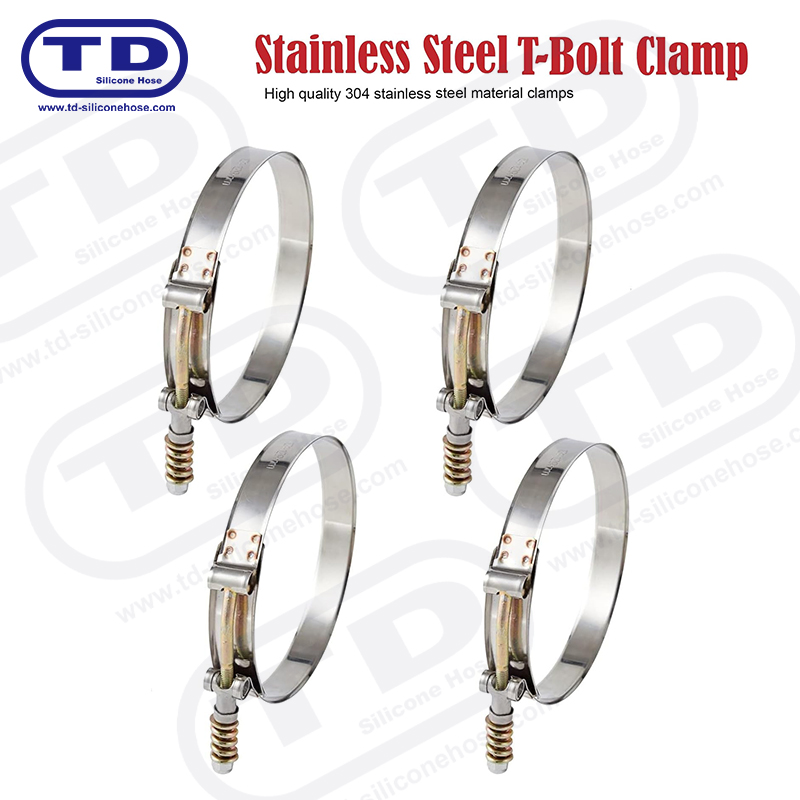 Spring bertetulang T-bolt silikon hos pengapit