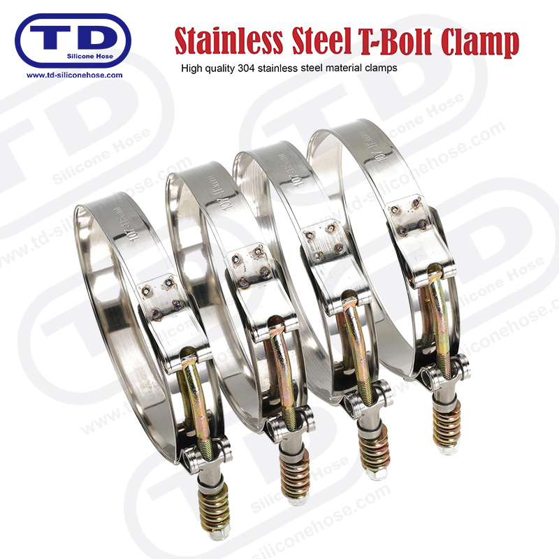 Spring bertetulang T-bolt silikon hos pengapit