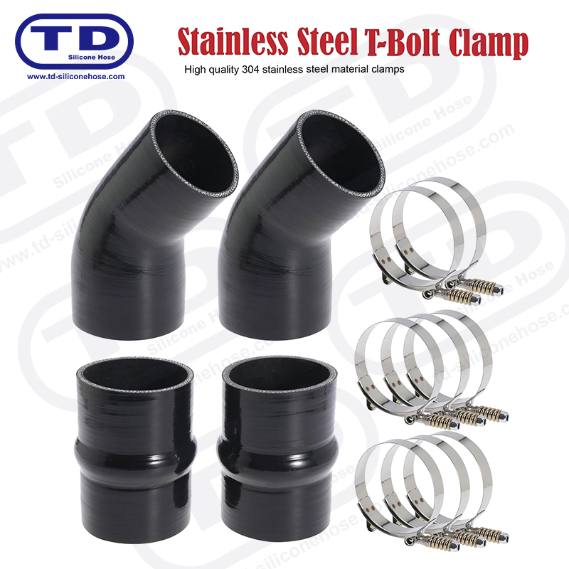 Spring bertetulang T-bolt silikon hos pengapit