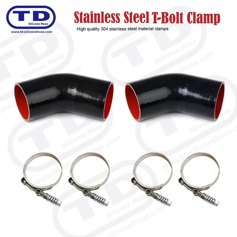 Spring bertetulang T-bolt silikon hos pengapit