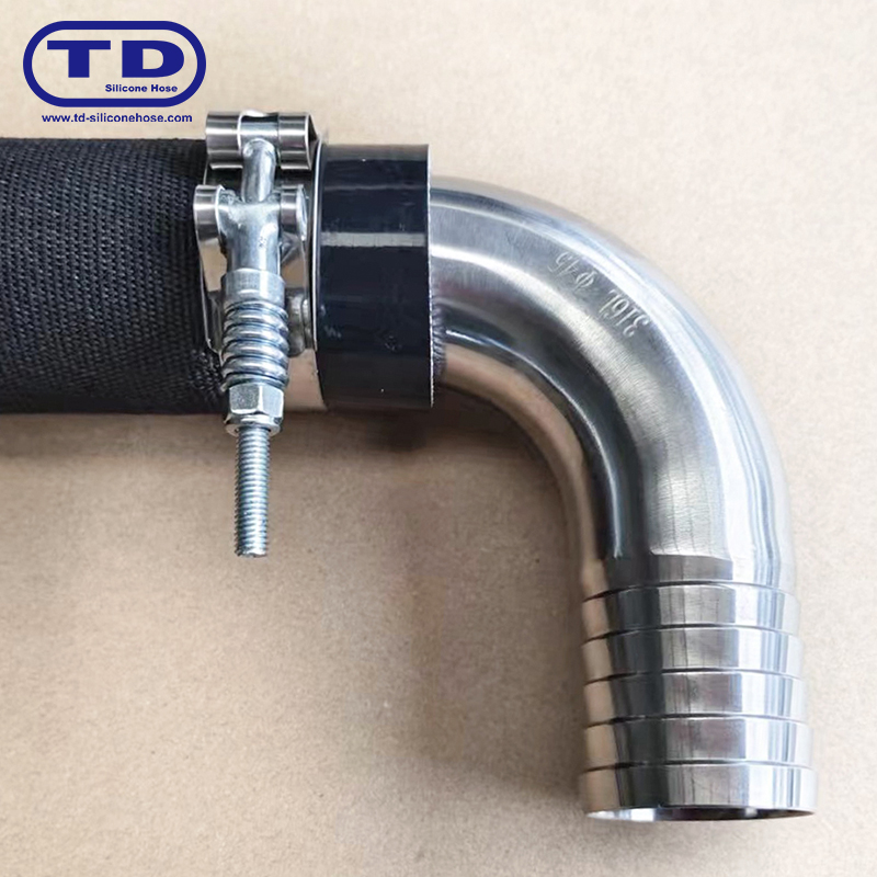 Spring bertetulang T-bolt silikon hos pengapit