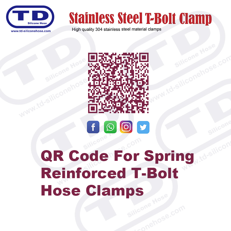 Spring bertetulang T-bolt silikon hos pengapit