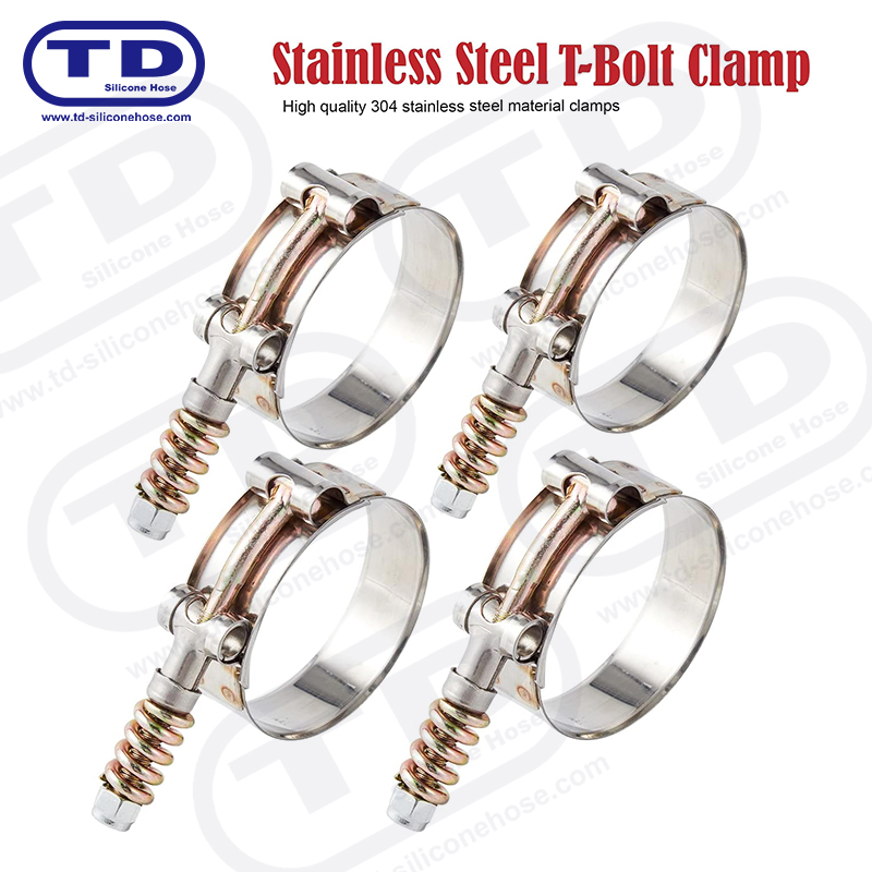 Spring bertetulang T-bolt silikon hos pengapit