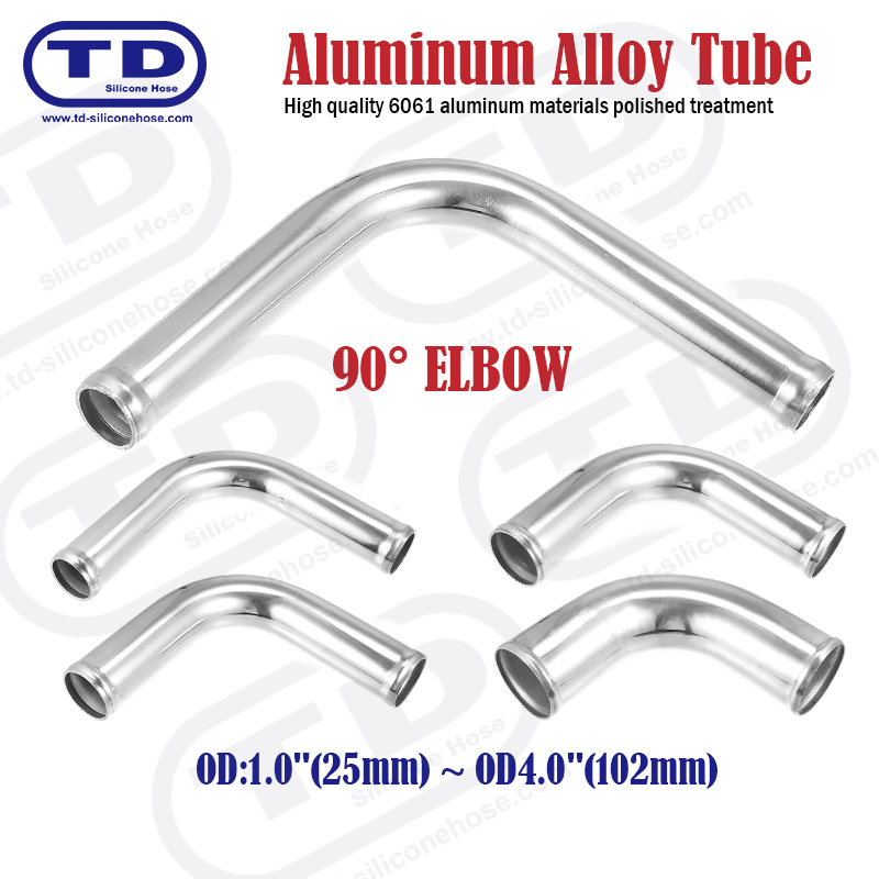Paip aluminium 90 ° siku OD: 2.0 