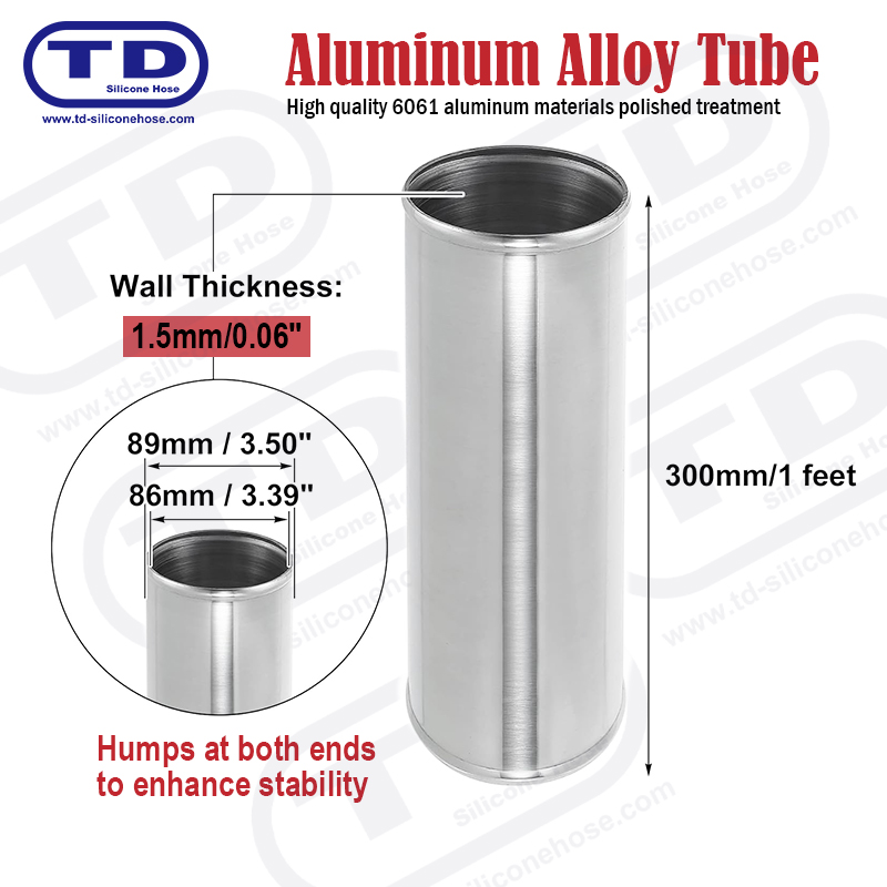 Aluminium Pipe OD: 89mm L: 300mm