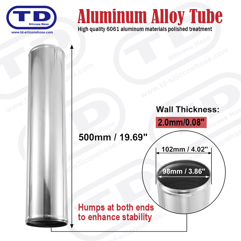 Aluminium Pipe OD: 104mm L: 500mm