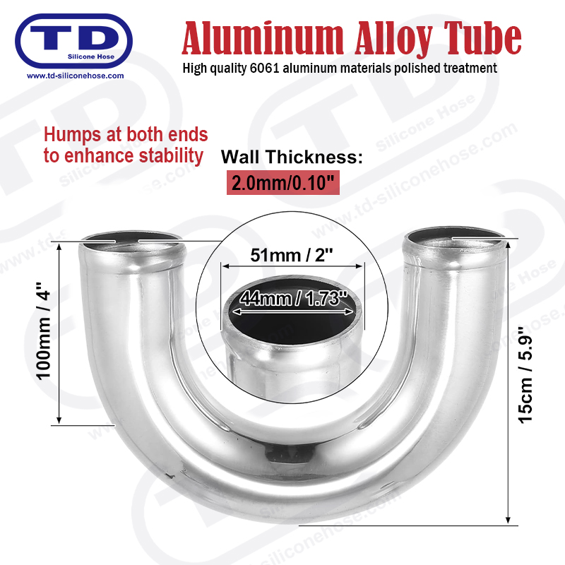 Paip aluminium 180 ° siku OD: 2.0 